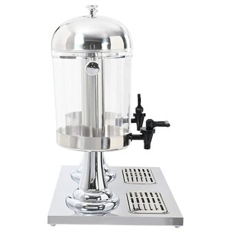 Dubbele sapdispenser roestvrij staal 2x8 L