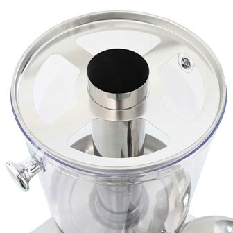 Dubbele sapdispenser roestvrij staal 2x8 L