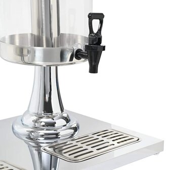 Dubbele sapdispenser roestvrij staal 2x8 L