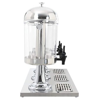 Drievoudige sapdispenser roestvrij staal 3x8 L
