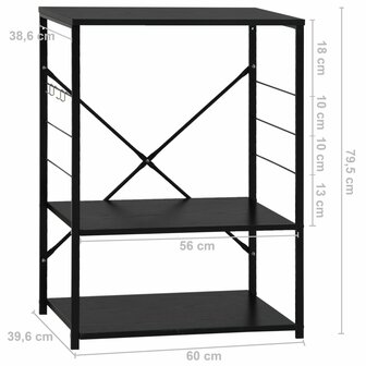 Magnetronkast 60x39,6x79,5 cm bewerkt hout zwart