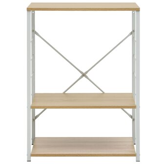 Magnetronkast 60x39,6x79,5 cm bewerkt hout wit en eikenkleurig