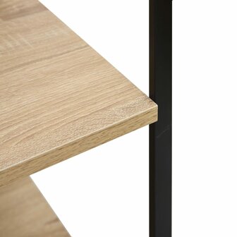 Magnetronkast 60x39,6x123 cm bewerkt hout zwart en eikenkleurig