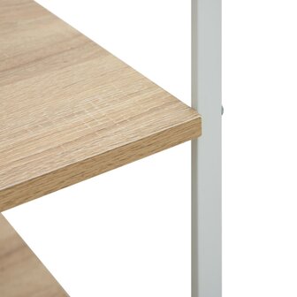Magnetronkast 60x39,6x123 cm bewerkt hout wit en eikenkleurig