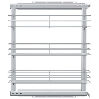 Draadmand uittrekbaar 3-laags 47x15,5x55,5 cm zilverkleurig