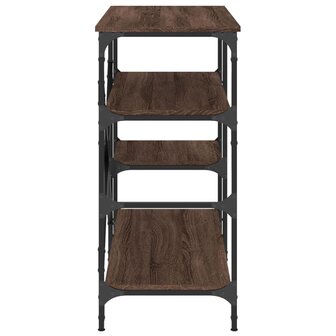 Bakkersrek 90x40x84 cm bewerkt hout en metaal bruin eikenkleur