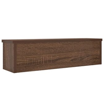 Keukenrek stapelbaar 60x15x16 cm bewerkt hout bruin eikenkleur