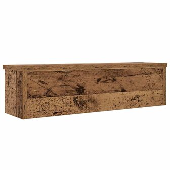 Keukenrek stapelbaar 60x15x16 cm bewerkt hout oud houtkleurig