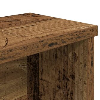 Keukenrek stapelbaar 60x15x16 cm bewerkt hout oud houtkleurig