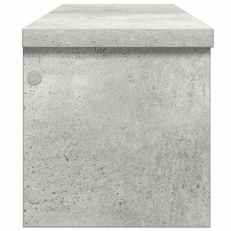 Keukenrek stapelbaar 60x15x16 cm bewerkt hout betongrijs