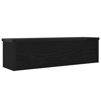 Keukenrek stapelbaar 50x15x16 cm bewerkt hout zwart