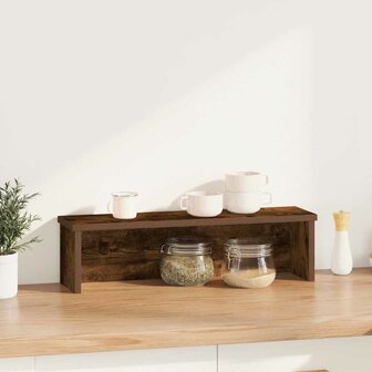 Keukenrek stapelbaar 50x15x16 cm bewerkt hout gerookt eiken