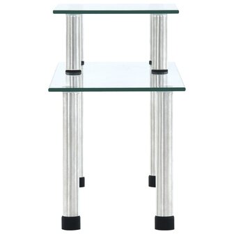 Keukenschap 45x16x26 cm gehard glas transparent