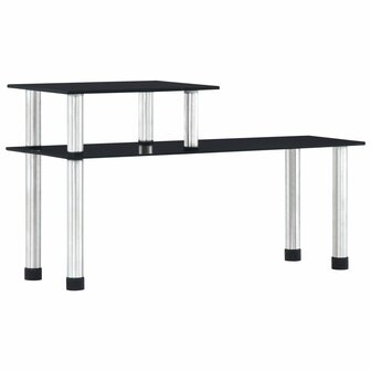 Keukenschap 45x16x26 cm gehard glas zwart