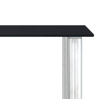 Keukenschap 45x16x26 cm gehard glas zwart