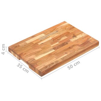 Hakblok 50x35x4 cm massief acaciahout
