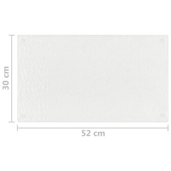 Snijplanken 2 st met transparant bubbelpatroon gehard glas