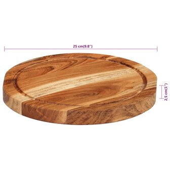 Hakblok &Oslash; 25x2,5 cm massief acaciahout