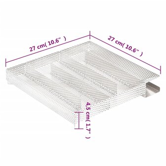 Rookgenerator koud 5-kamers 27 cm roestvrij staal