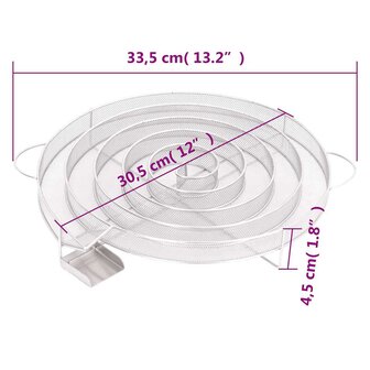 Rookgenerator koud rond 33,5 cm roestvrij staal