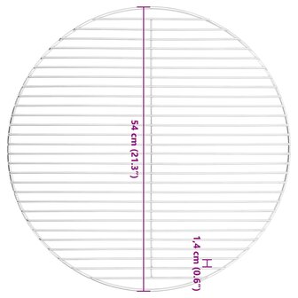 Barbecuerooster rond &Oslash;54 cm 304 roestvrij staal