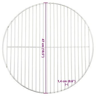 Barbecuerooster rond &Oslash;47 cm 304 roestvrij staal