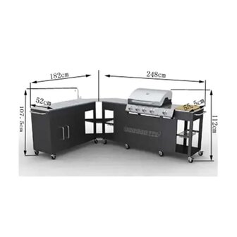 Buitenkeuken Missouri 4 branders