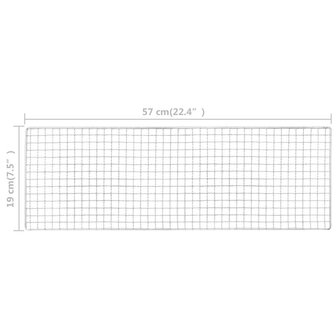 Campingbarbecue draagbaar 60x22,5x33 cm roestvrij staal