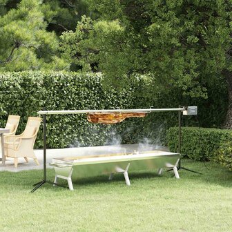 Barbecue grill- en bakset automatisch roestvrij staal