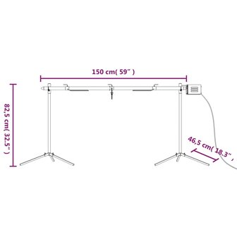 Automatische barbecue met motor 150x46,5x82,5 cm roestvrijstaal