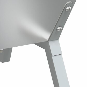 Barbecueplaat 158x42x31 cm roestvrij staal zilverkleurig