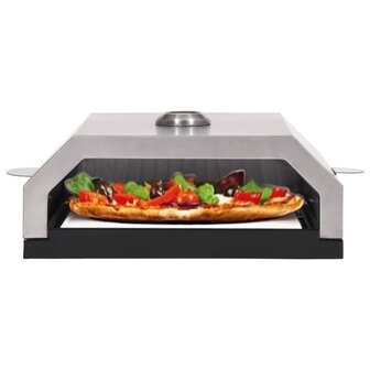 Pizzaoven met keramische steen voor gas-/houtskoolbarbecue