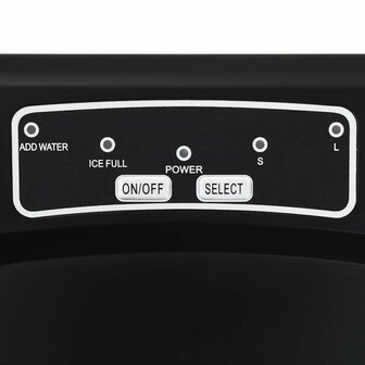 IJsblokjesmachine 1,4 L 15 kg/24 u zwart