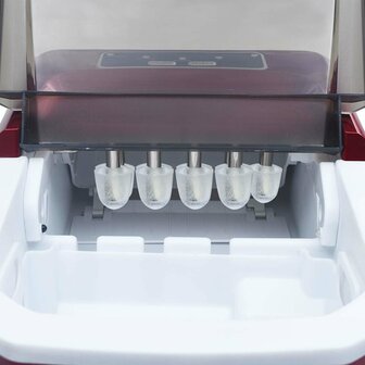 IJsblokjesmachine 1,4 L 15 kg/24 u rood