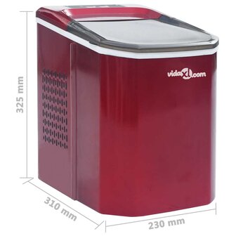 IJsblokjesmachine 1,4 L 15 kg/24 u rood