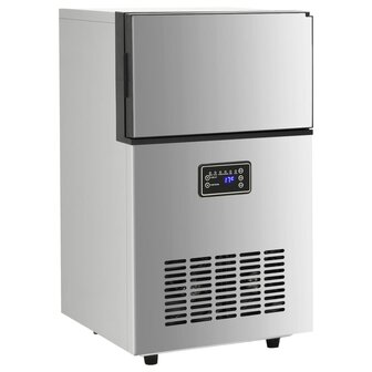 IJsblokjesmachine 45 kg / 24 u zilverkleurig