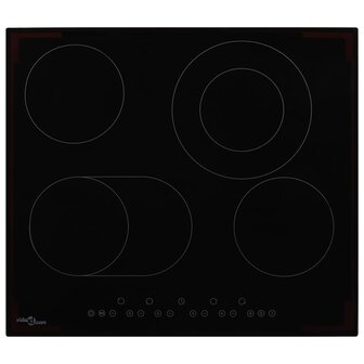 Keramische kookplaat met 4 kookzones aanraakbediening 6600 W