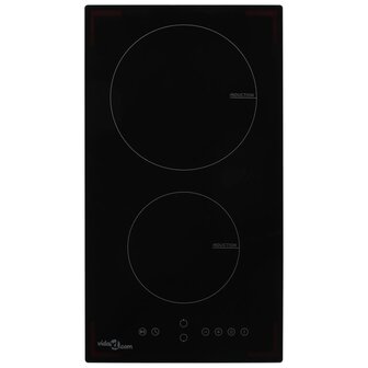 Inductiekookplaat met 2 kookzones aanraakbediening 3500 W glas