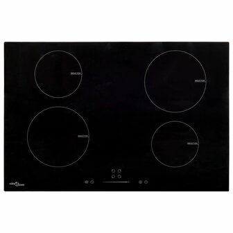 Inductiekookplaat 4 zones aanraakbediening 7000 W 77 cm glas