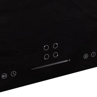 Inductiekookplaat 4 zones aanraakbediening 7000 W 77 cm glas