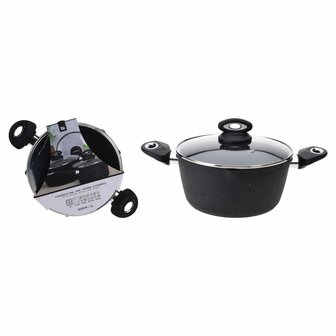 Braadpan met deksel 24 cm gesmeed aluminium