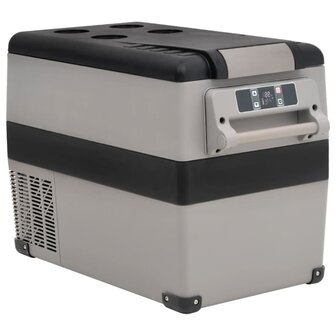 Koelbox met handvat 35 L PP &amp; PE zwart en wit