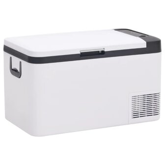 Koelbox met handvat 18 L PP &amp; PE zwart en wit