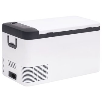 Koelbox met handvat 18 L PP &amp; PE zwart en wit