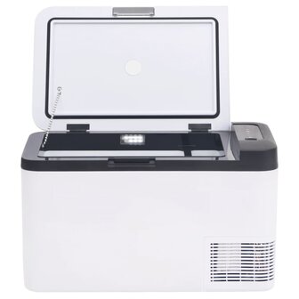 Koelbox met handvat 18 L PP &amp; PE zwart en wit