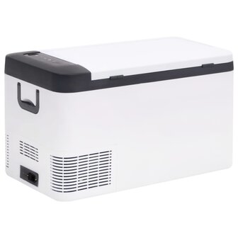 Koelbox met handvat 25 L PP &amp; PE zwart en wit