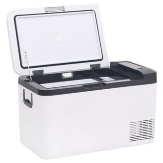 Koelbox met handvat 25 L PP &amp; PE zwart en wit