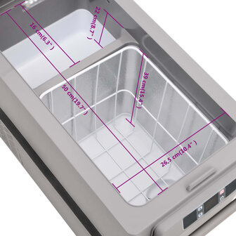 Koelbox met handvat 55 L PP &amp; PE zwart en grijs
