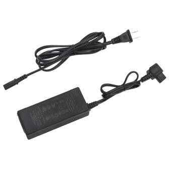 Koelbox met handvat en adapter 25 L PP &amp; PE zwart en wit