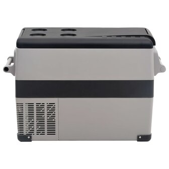 Koelbox met handvat en adapter 35 L PP &amp; PE zwart en grijs